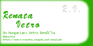 renata vetro business card